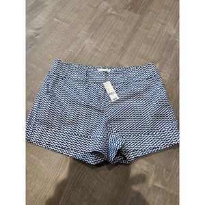 NYC & Company Chevron Print‎ Shorts Casual Summer Blue White Size 6